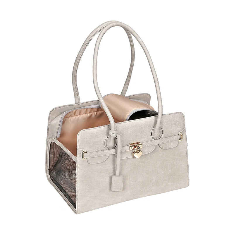 Sac de Transport pour Petit Chien en Cuir