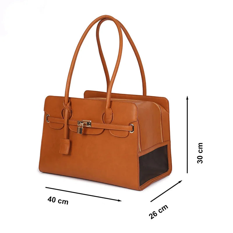 Sac de Transport pour Petit Chien en Cuir