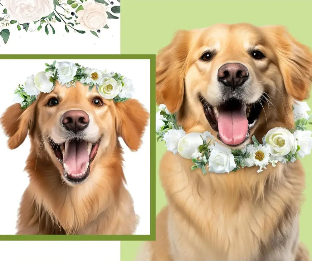 Collier de Fleurs pour Chien