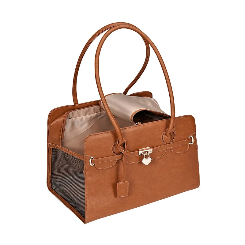 Sac de Transport pour Petit Chien en Cuir