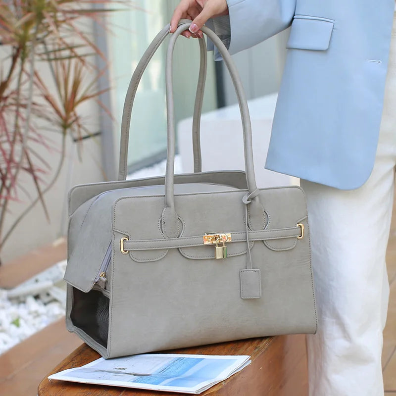 Sac de Transport pour Petit Chien en Cuir