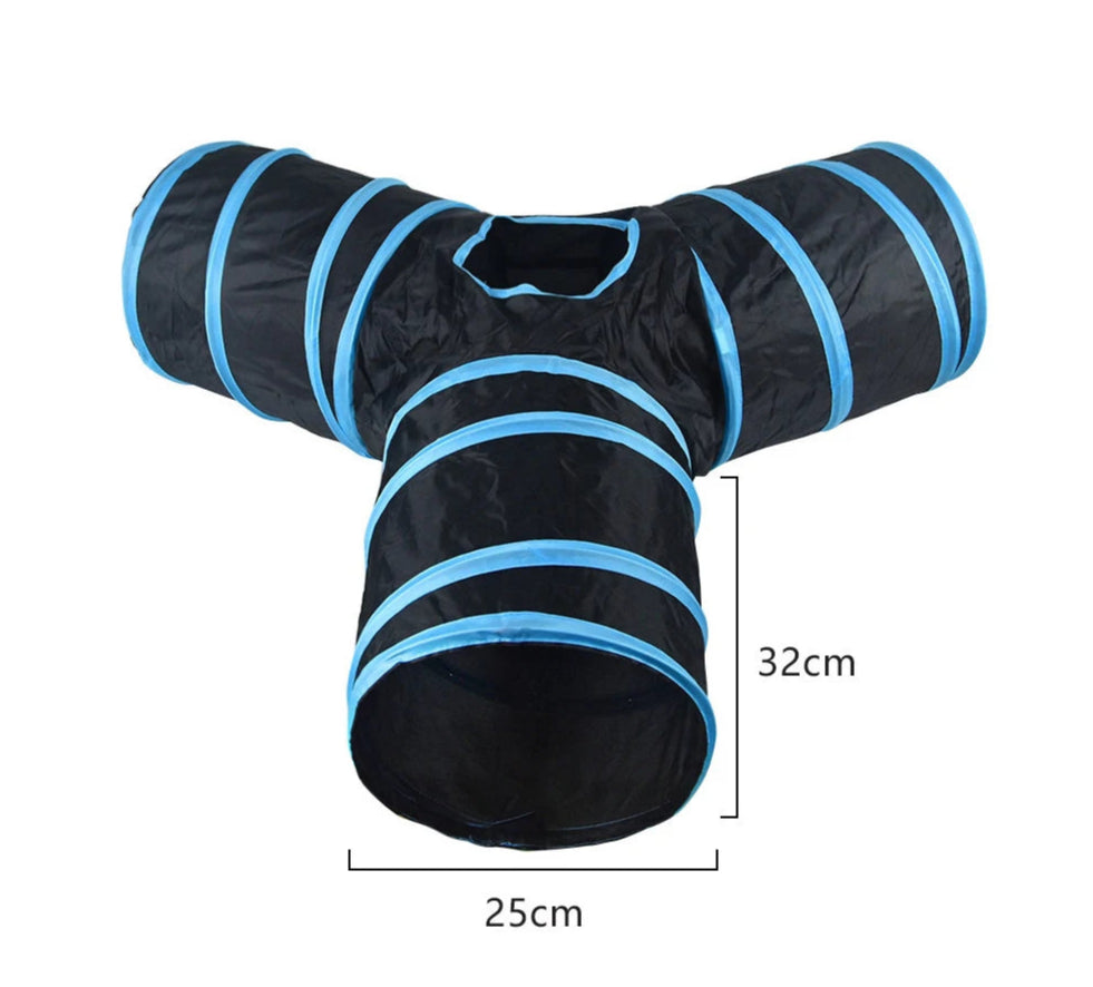 Tunnel pour Chat - Noir et Bleu